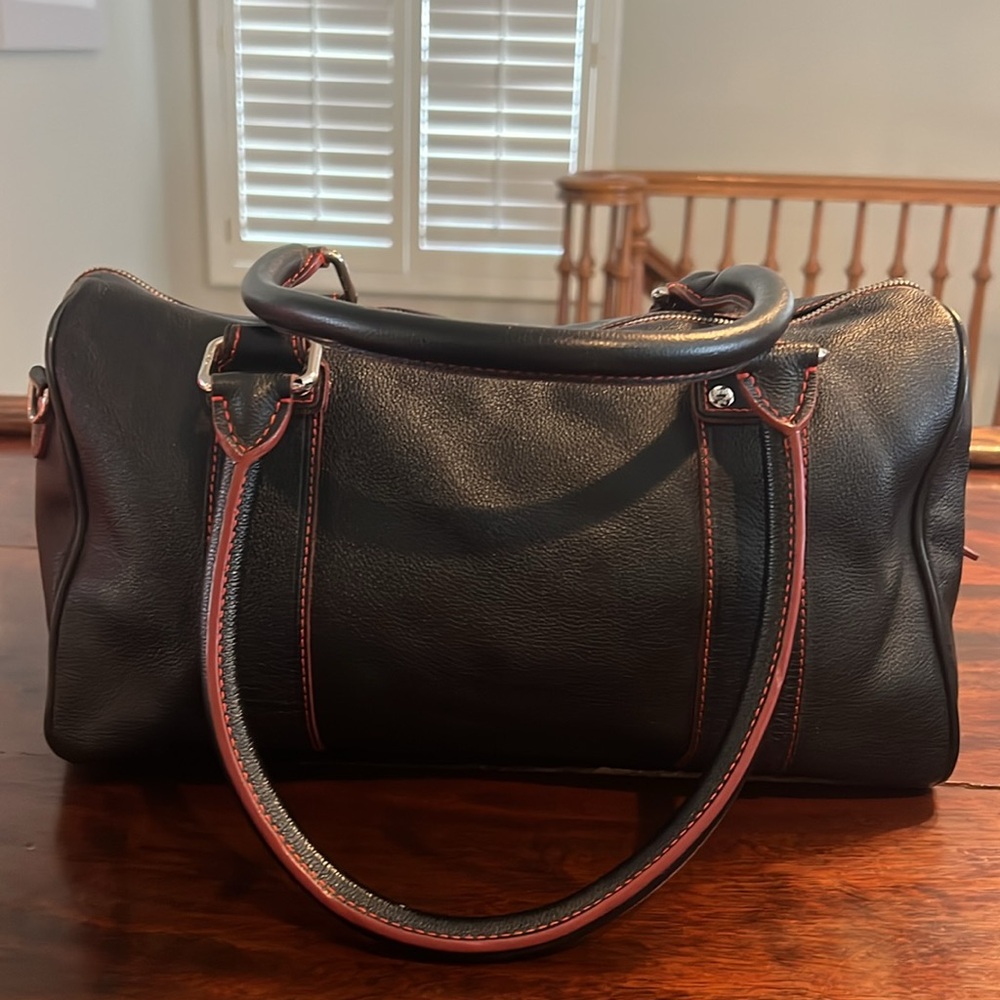 MCM Boston Black Leather Shoulder Bag - Picture 3 of 15